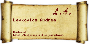 Levkovics Andrea névjegykártya